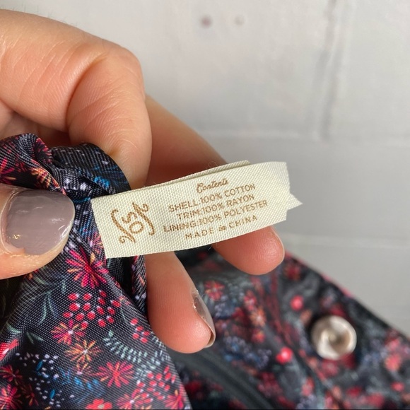 Matilda Jane Floral Heartstrings Tote Easy Clean Pink & Blue Roses - Picture 10 of 10